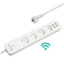 Prelungitor Smart WiFi AlecoAir G08-SP8S NEW, 4 Porturi USB, 4 Prize AC, Control energetic, Timer, Programare saptamanala