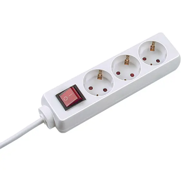 Prelungitor Vision Touch 307.1894 3 Prize Schuko, On/Off, 5M, Alb