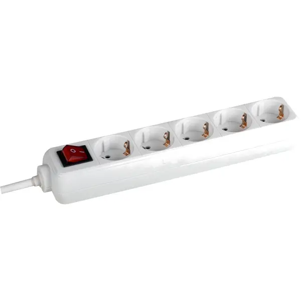 Prelungitor Vision Touch 307.1895 5 Prize Schuko, On/Off, 1.5M, Alb