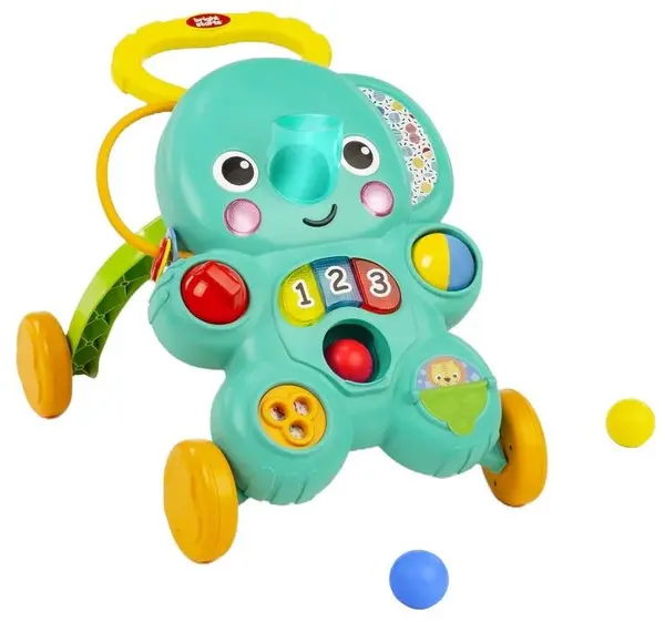 Premergător de împins 2 în 1 Bright Starts - Stroll 'n Roll, cu activități