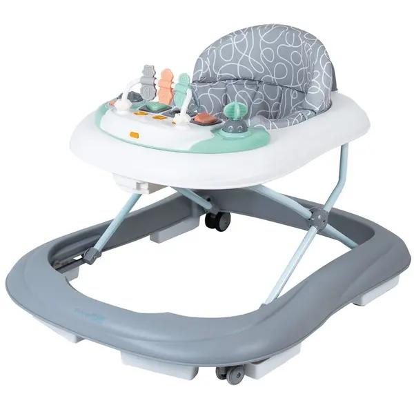 Premergator, FreeON, Walker, Cu muzica si lumini, Cu roti, Conform cu standardul european de securitate EN1273:2020, ABC Grey