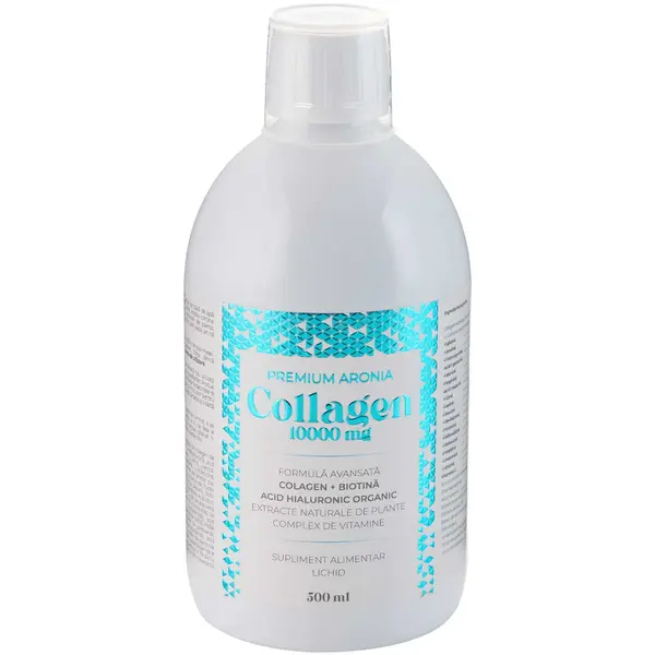 Premium Aronia Colagen 10.000 mg - formulă avansată pentru piele, păr și unghii sănătoase & frumoase