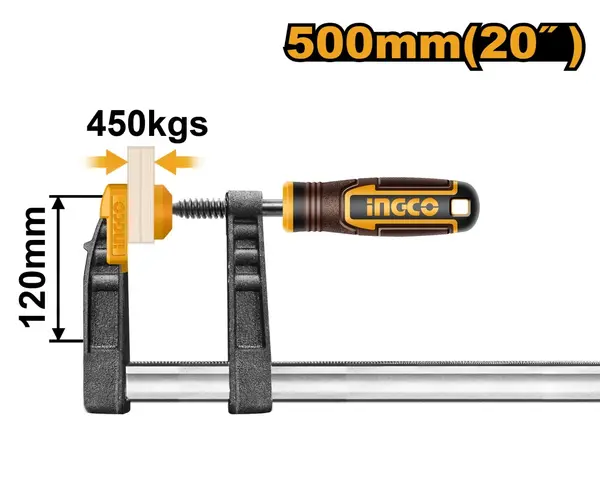 Presa Fixare Tip F 80x300mm INGCO HFC020802