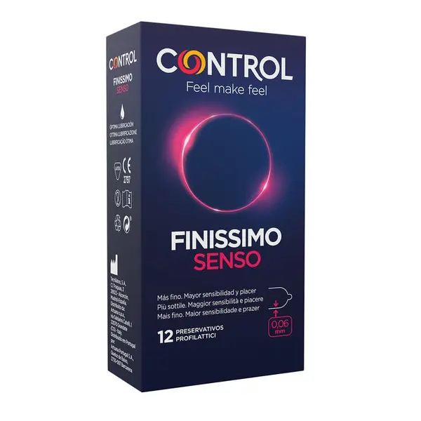 Prezervative Control – Finissimo Senso, pentru sensibilitate sporită și contact natural, 12 bucăți
