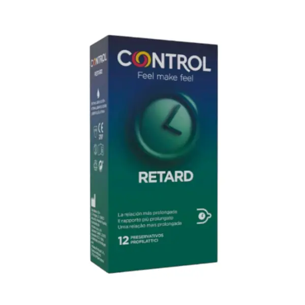 Prezervative Control – Retard, pentru întârzierea ejaculării și plăcere prelungită, 12 bucăți