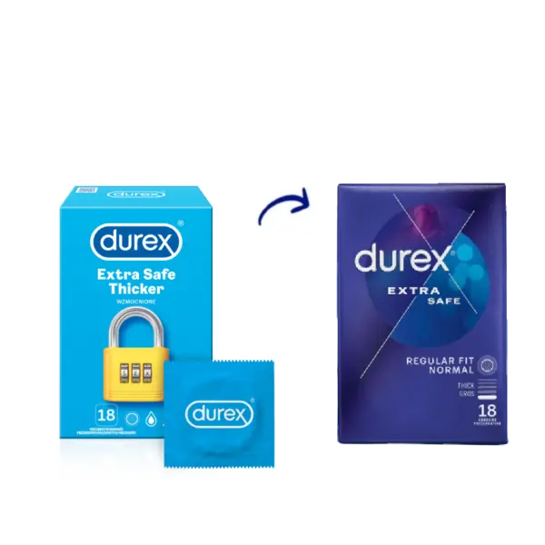 Prezervative Extra Safe, 18 bucati, Durex