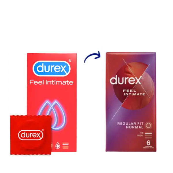 Prezervative Feel Intimate, 6 bucati, Durex