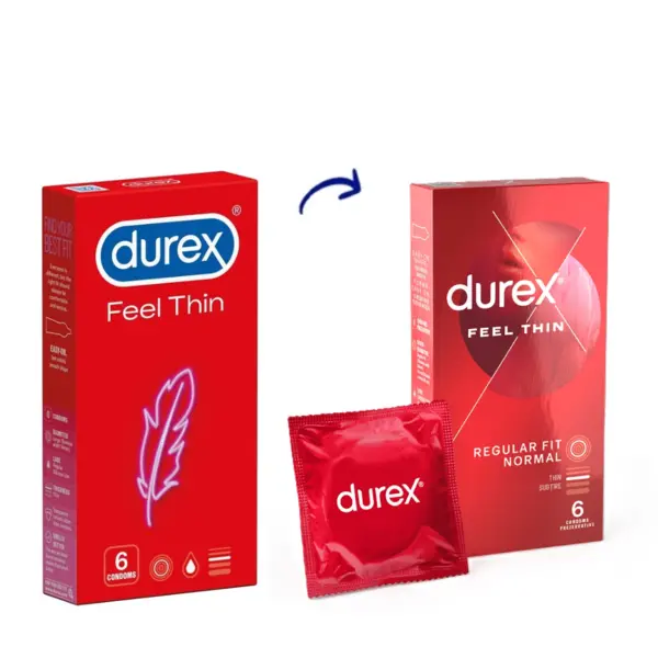 Prezervative Feel Thin, 6 bucati, Durex