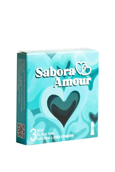 Prezervative foarte subtiri, Latex 100% Natural, Diametru 52 mm, 3 buc, Sabora Amour - Ultra Thin