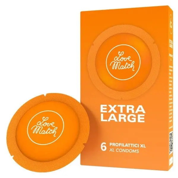 Prezervative Love Match - Extra Large, lubrifiate, 57 mm, 6 buc