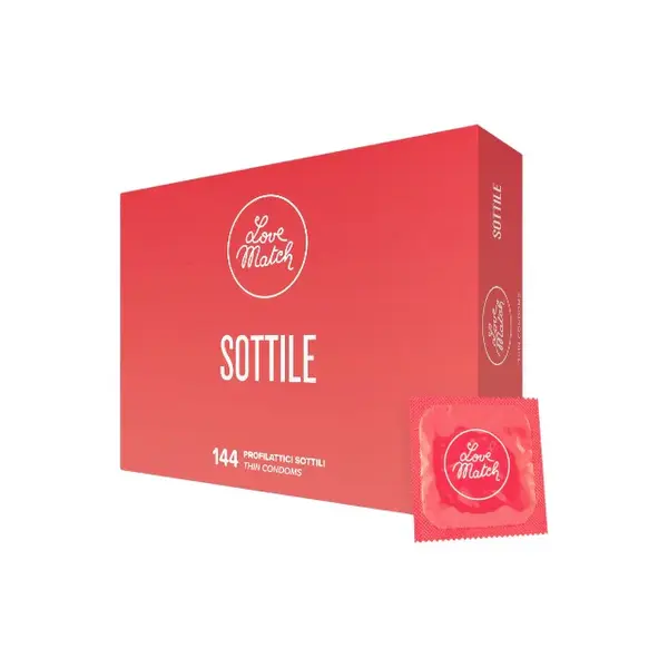 Prezervative LOVE MATCH Sottile, din latex natural, subțiri, diametru 53 mm, 144 buc
