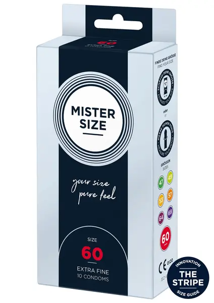 Prezervative MISTER SIZE, ultra subtiri, marime 60 mm, 1 cutie x 10 buc
