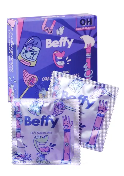 Prezervative pentru sex oral Beffy - Oral Pleasure Dam, fara gust si miros, 2 bucati