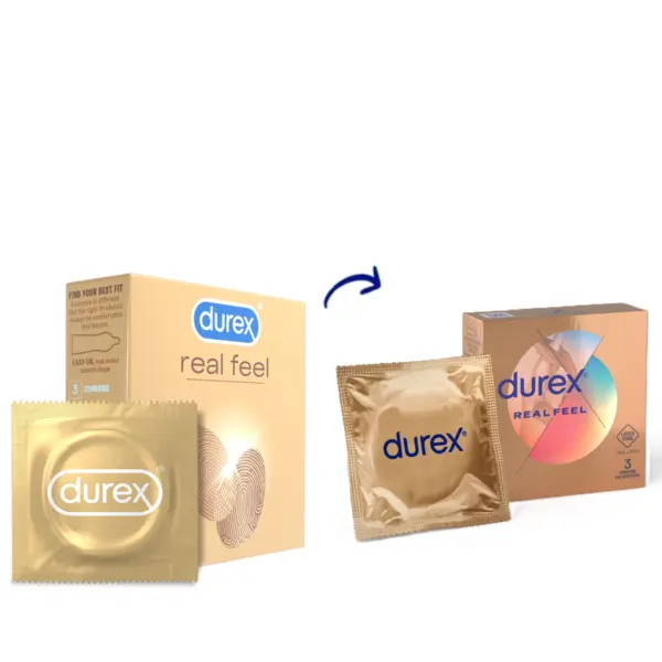 Prezervative Real Feel, 3 bucati, Durex
