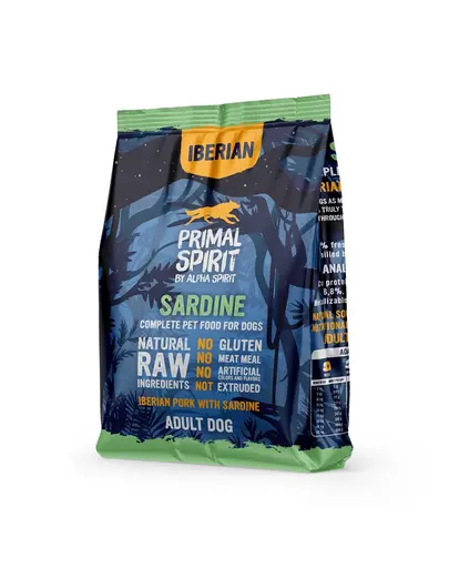 PRIMAL SPIRIT Iberian Adult Sardine 2x1kg hrană câini cu sardine
