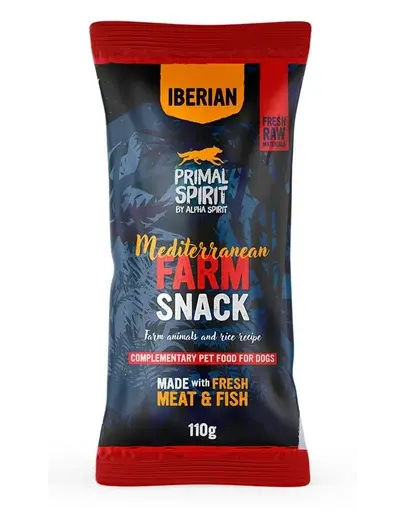 PRIMAL SPIRIT Recompensă câini Iberian Mediterranean Farm 110 g