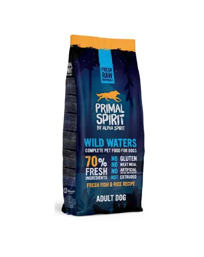 PRIMAL SPIRIT Wild Waters cu pește hrană câini 2x12 kg semi-moale