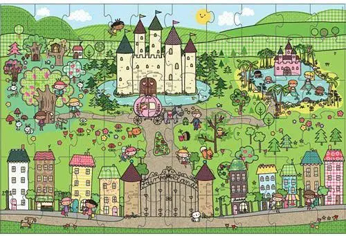 Primul meu puzzle de podea eco Tinutul Printelesor - Melissa Doug