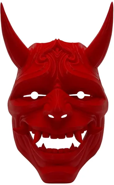 Print 3D 3D Morph Lab - Oni half, mască de față, roșie