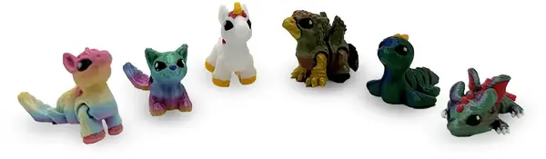 Print 3D de la 3D Morph Lab - Set de 6 microfigurine, mystic pack