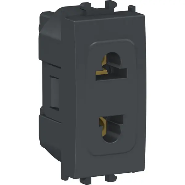Priza 1 modul standard Euroamerican Schneider Easy Styl LMR5510003, negru