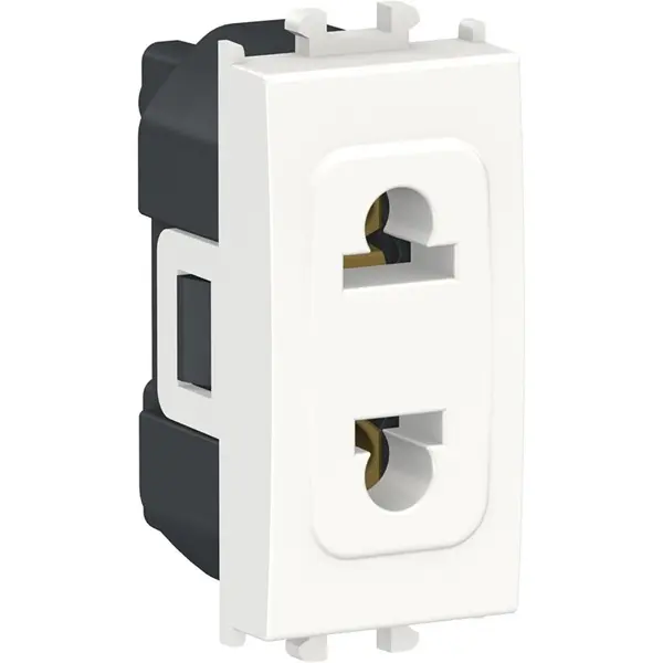 Priza 1 modul standard Euroamerican Schneider Easy Styl LMR5510001, alb