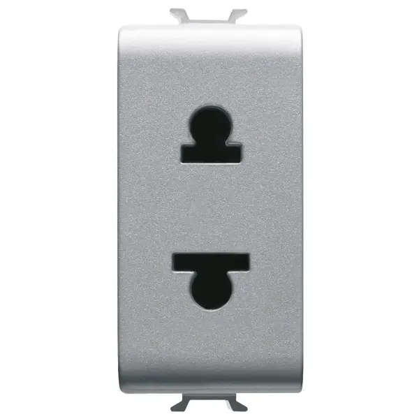 Priza 1M standard euro/american 15A Gewiss Chorus GW14287, titan