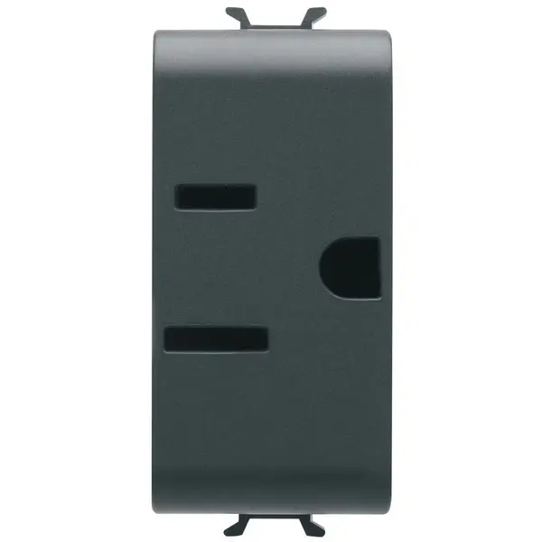 Priza 1M standard USA Gewiss Chorus GW12286, negru satin