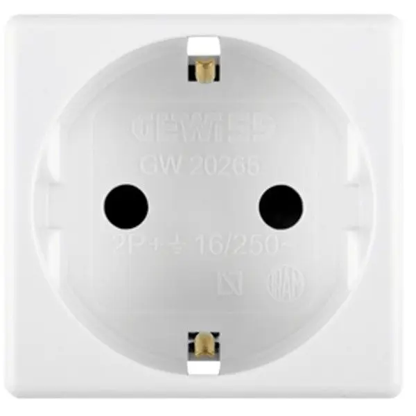 Priza 2 module cu CP Gewiss System GW20265, alb