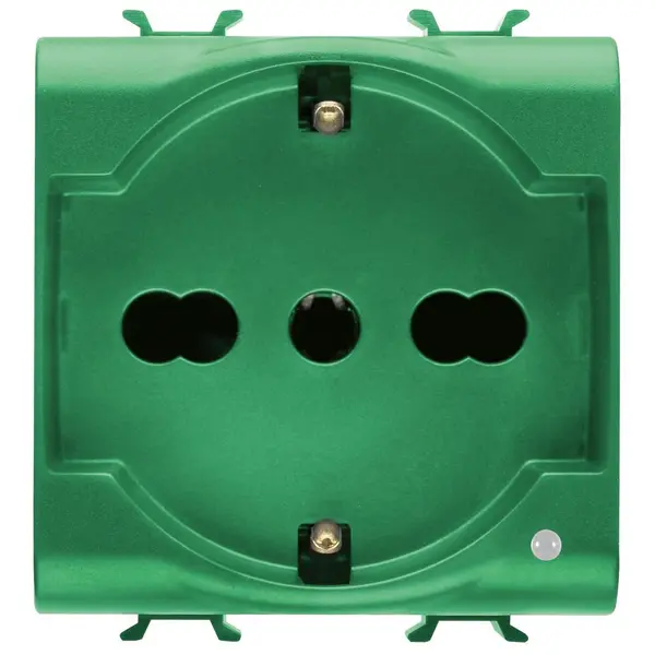 Priza 2M 16A standard italian/german pentru linii dedicate Gewiss Chorus GW10224, verde