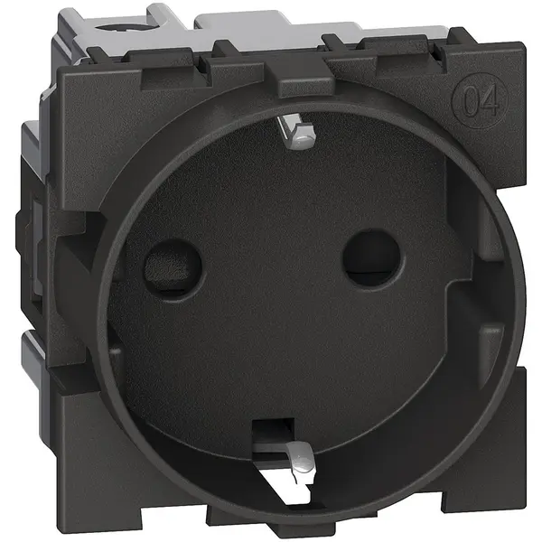 Priza 2M standard german Bticino Living Now KG4141, negru