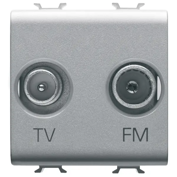 Priza 2M TV/FM directa 0dB Gewiss Chorus GW14381, titan