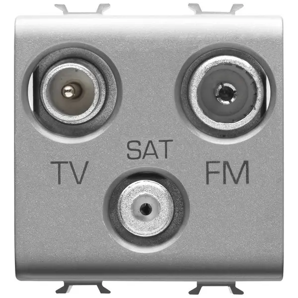 Priza 2M TV/FM/SAT directa Gewiss Chorus GW14382, titan