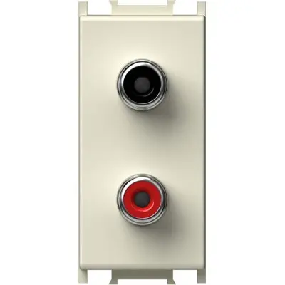 Priza 2xRCA audio fildes 1m, TEM Modul TEM-KM22IW-U
