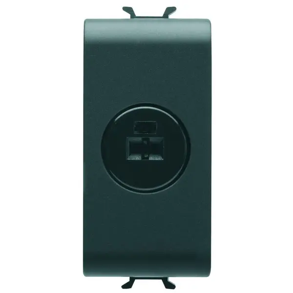 Priza audio/video 1 modul Gewiss Chorus GW12454, negru satin