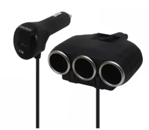 Priza auto 12V si 24V Olesson 1634 cu 4 intrari 120W negru