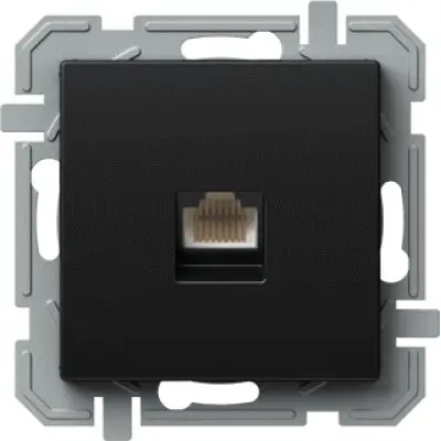 PRIZA CAT6 SCH KS DUBLA 2X RJ45 8/8,NEGRU, TEM Modul TEM-KQ41BKXO-U