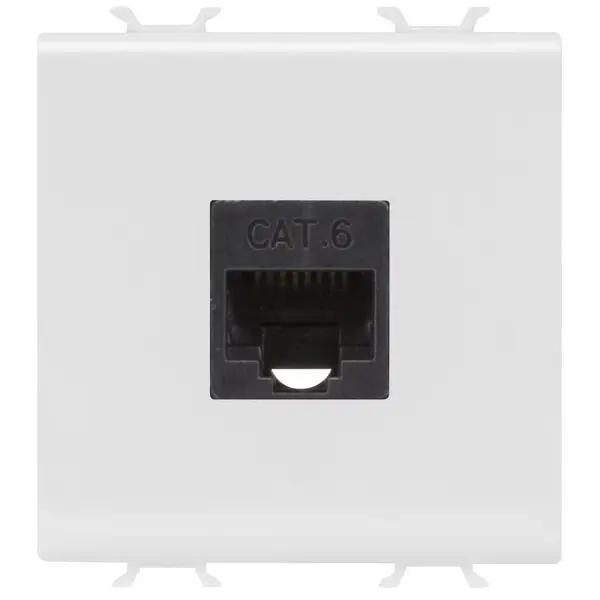 Priza date RJ45 Cat.6 UTP 2 module Gewiss Chorus GW10435, alb
