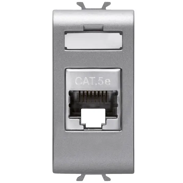 Priza date RJ45 Cat5e Ftp 1 modul Gewiss Chorus GW14422, titan