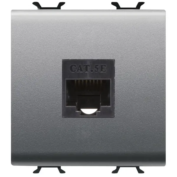 Priza de date RJ45 2 module CAT.5E UTP Gewiss Chorus GW14434, titan