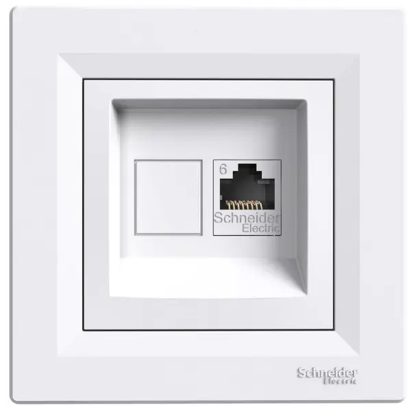 Priza de date RJ45 cat.6 UTP Schneider Asfora EPH4700121, alb