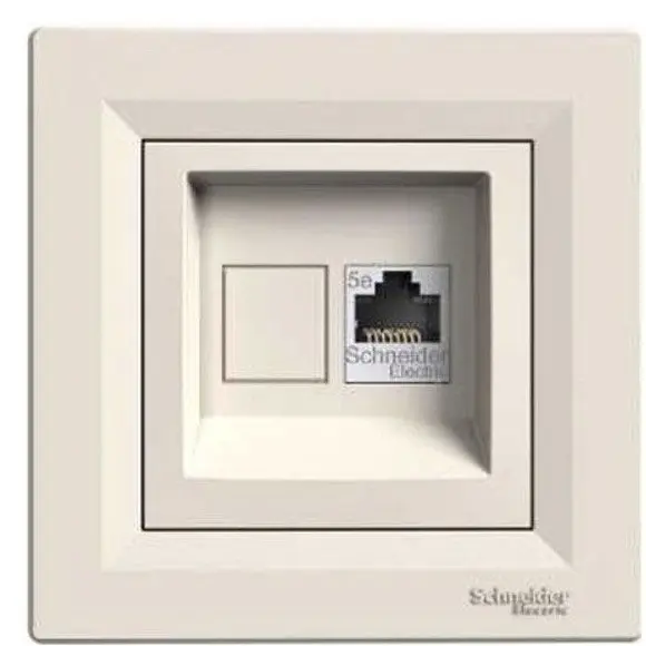 Priza de date RJ45 Schneider Asfora EPH4300123, crem