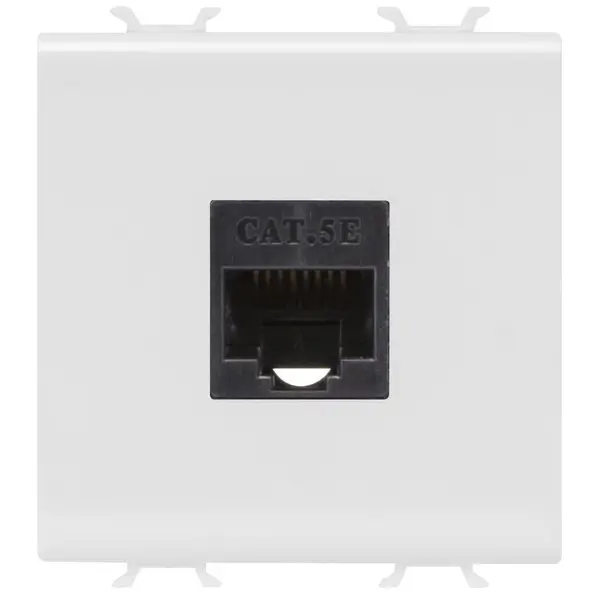 Priza de date UTP RJ45 CAT.5E 2 module Gewiss Chorus GW10434, alb
