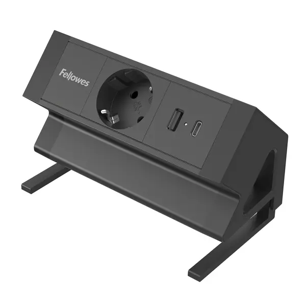 Priză de încărcare Fellowes Filex Power pentru birou Tip F 1 slot negru/alb Priză de încărcare Fellowes Filex Power pentru birou Tip F 1 slot negru/alb negru