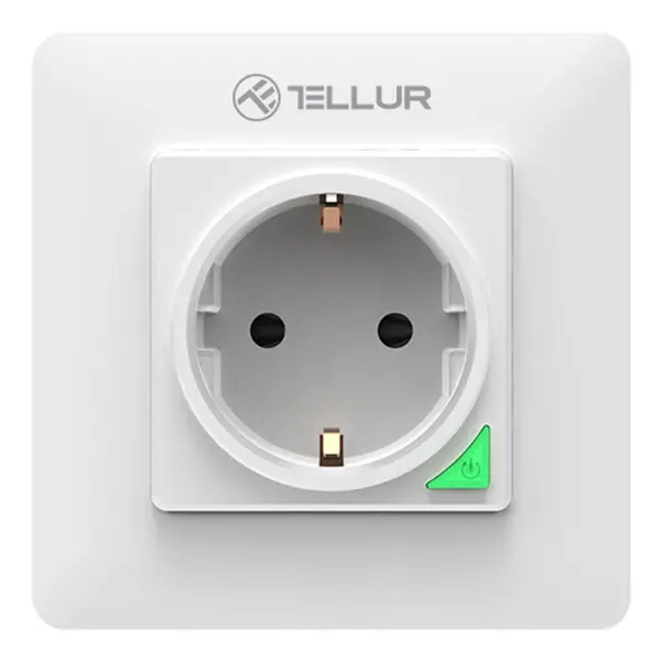 Priza de perete Tellur TLL331321, Wi-Fi, 3000 W, 16 A, Alb