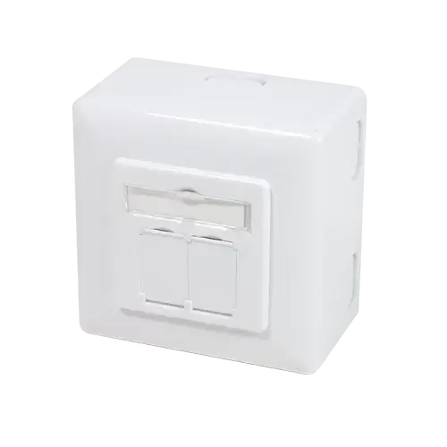 Priza de retea ingropata/aplicata Logilink NP0039A, 2 iesiri RJ-45, Cat6, FTP