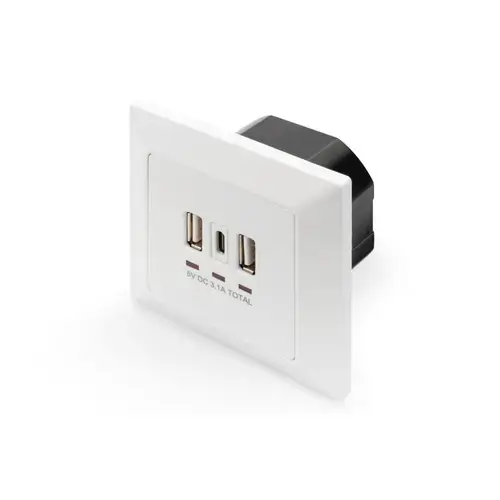 Priza Digitus DA-70618, USB A/USB C (Alb)