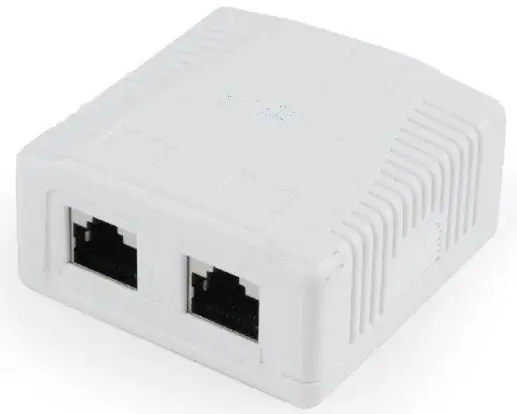 Priza dubla aplicata UTP CAT5e regleta Krone, Gembird NCAC-2U5E-01