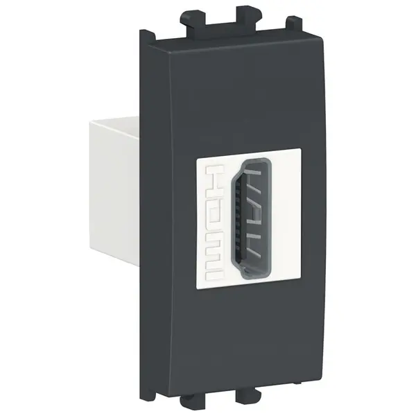 Priza HDMI 1 modul Schneider Easy Styl LMR6234003, negru