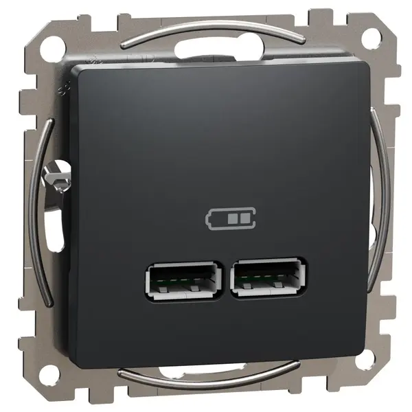 Priza incarcare USB A+A 2.1A, Schneider,SDD114401, Sedna Design, antracit